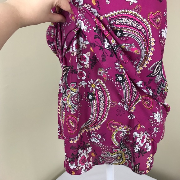 Paper Crane Pink Paisley Floral Layered Tank Top - Picture 5 of 8